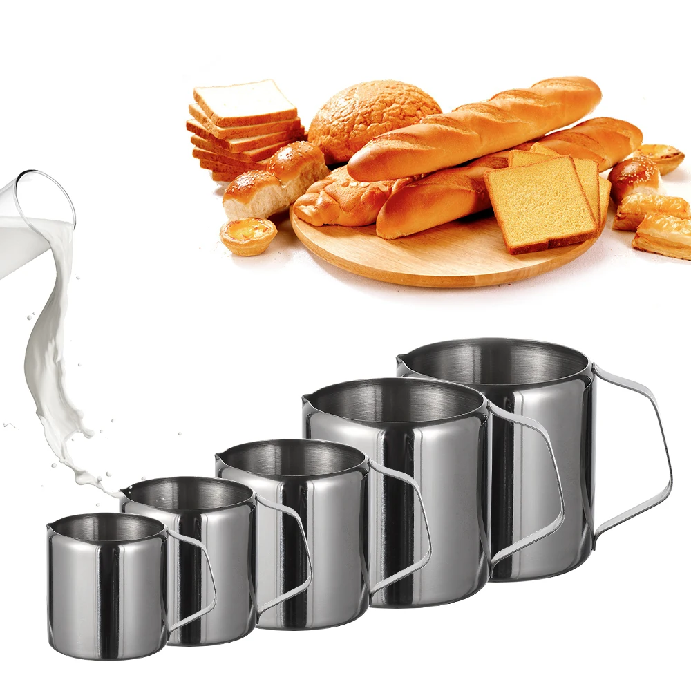 5size Durable Stainless Steel Coffee Cream Pitcher Cup Milk Frothing Jug Latte Art Spout Pitcher Home & Kitchen Tool