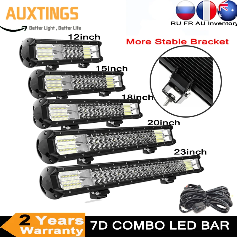 

12 15 17 20 23 inch 180W 216W 252W 288W LED Work Light Bar Combo 4x4 Offroad LED Light Bar for Tractor Boat 4WD 4x4 Trucks ATV