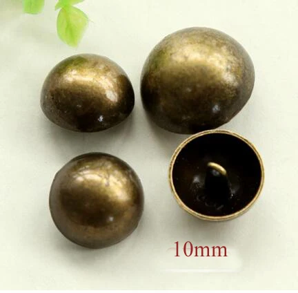 

20pcs/lot Size:10mm Mushroom Bronze Metal Buttons Crafts Button for Garment (SS-17)