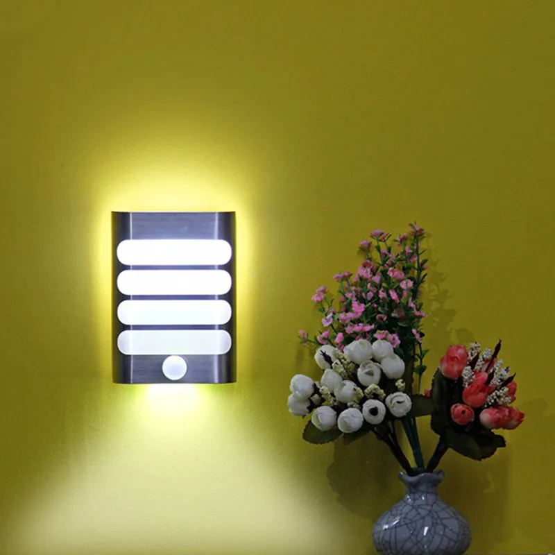 USB Rechargeable Wall Light Motion Sensor Wall Lamp Sconce LED Night Light Stick On Anywhere For Indorr Stair Bedroom Hallway