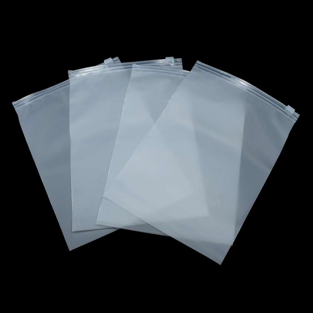 14*20cm Matte Clear Plastic Storage Bag Zipper Seal Zip Lock Valve Slide Seal Packing Pouch For Cosmetic Package Bag for Shoes