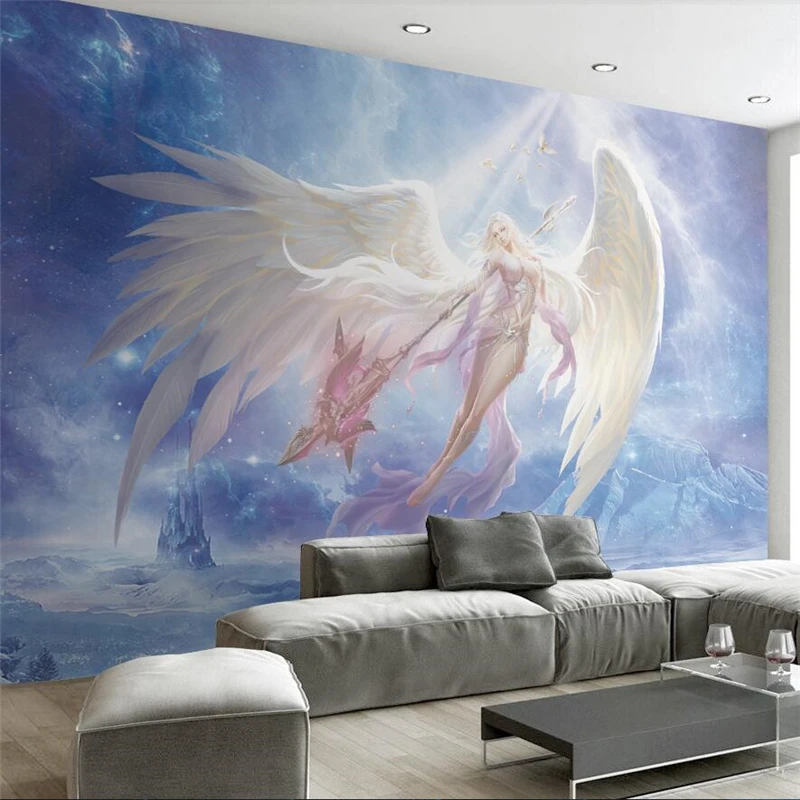 

wellyu Custom wallpaper anime beautiful goddess dream wall custom large mural wallpaper papel de parede para quarto mural