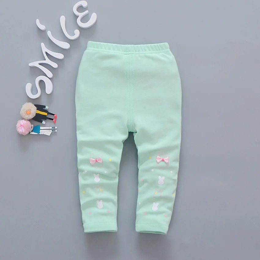 New 4 Color Leggings Girls Baby Cotton Pants Pattern Stretch Leggings Spring AutumnTrousers