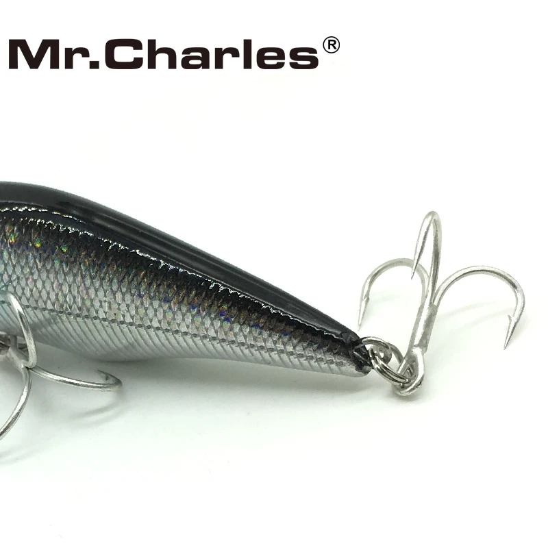 Mr. Charles CMC015 przynęty wędkarskie 70mm/8.5g Shad, 0-0.8M pływające, profesjonalna jakość Minnow twarda przynęta 3D crankbait oczy