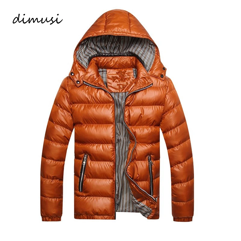 DIMUSI zimowa męska ocieplana kurtka moda bawełniana termiczna gruba parka męska nieformalne okrycie wierzchnie wiatrówka bluzy z kapturem płaszcze odzież marki