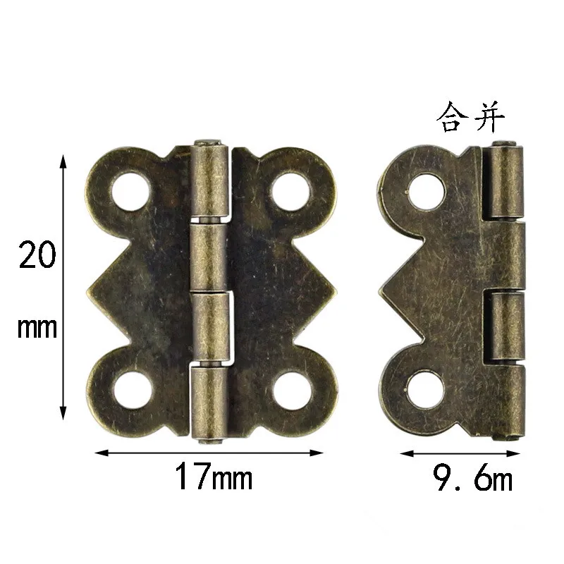 10pcs Mini Butterfly Door Hinges Golden Bronze Cabinet Drawer Jewellery Box Decorate Hinge For Furniture Hardware