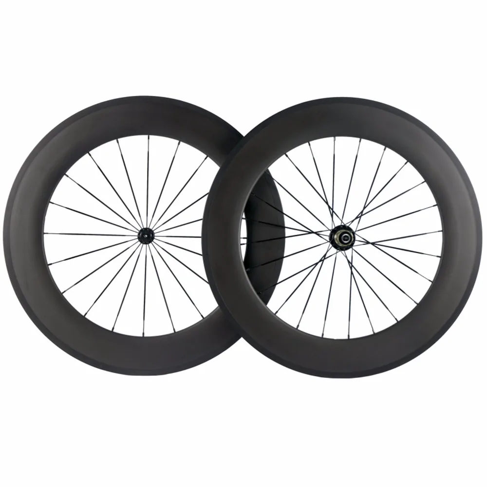 Factory Sales 700C Carbon Wheelset 38mm 50mm 60mm 88mm Carbon Bicycle Wheels Clincher Road Bike Rim Brake Wheels Basalt Braking