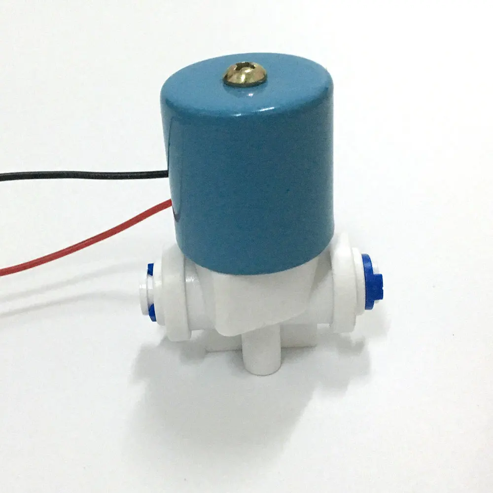 

EBOWAN DC 24v 12v Electric Solenoid Water Valve 1/4" Direct Acting Hose Connection for Reverse Osmosis Pure System RO Controller