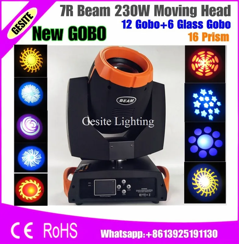 2pcs/lot 7r moving head dmx512 dj disco 230w sharpy beam Professional stage lighting