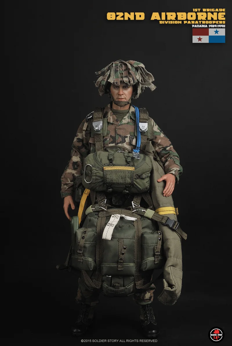 1/6スケールのミリタリーフィギュアドール,第1 ybird 82nd airborne,事業部,パラトルーパー,PANAMA1989-90,12インチ,アクションフィギュア,モデル玩具