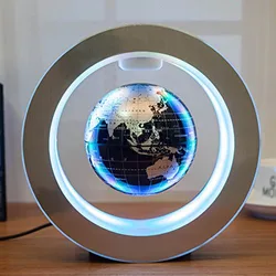 Round LED Map Floating Globe Magnetic Levitation Light Anti Gravity Magic