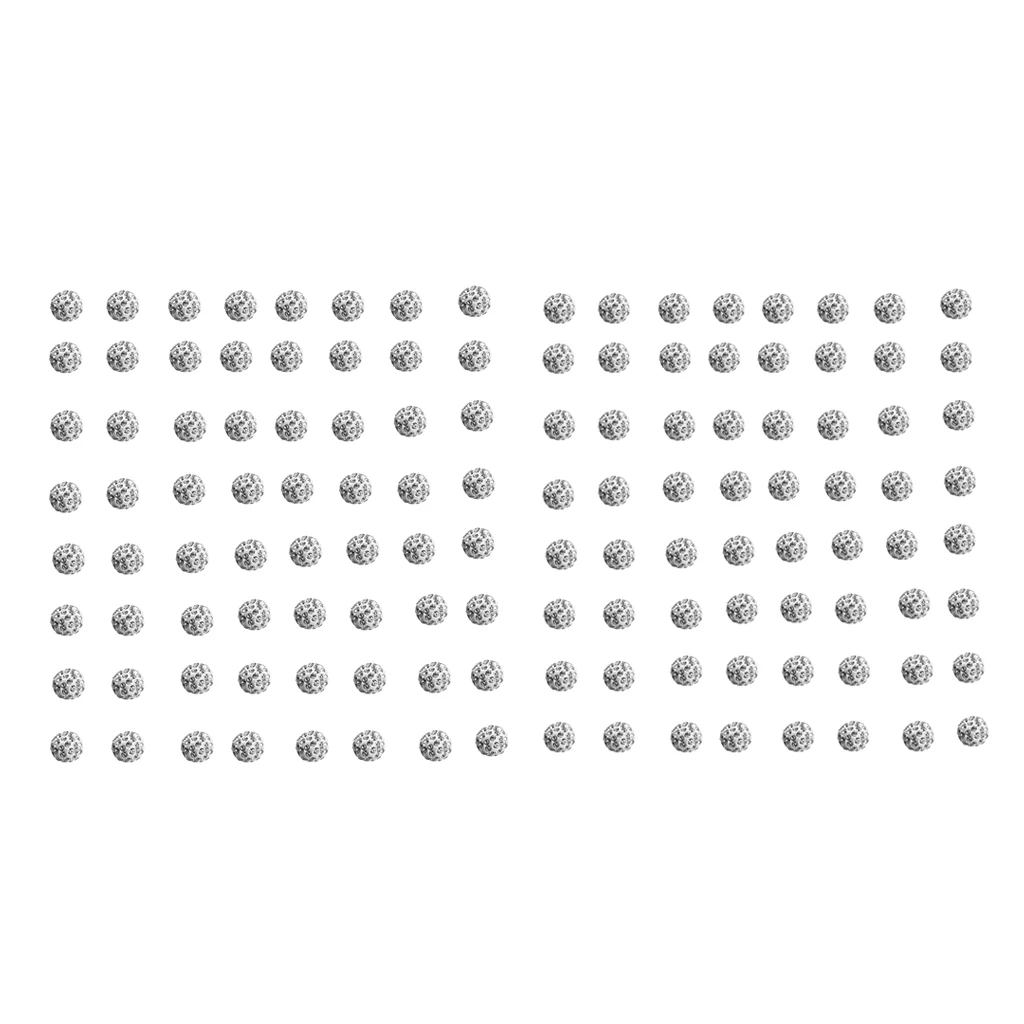 200 Pieces 6mm 8mm Disco Ball Polymer Clay Beads Round Spacer Loose Charms for DIY Jewelry Making Findings Accessories, 