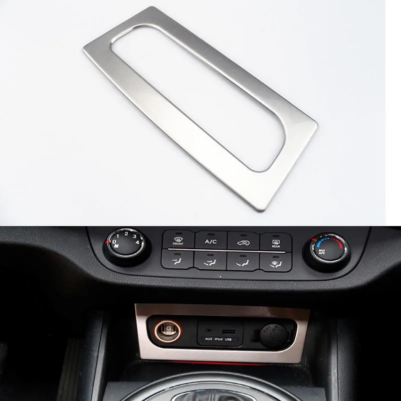 Car cigarette lighter panel stainless steel decoration sequins for KIA SPORTAGE R SL 2011 2012 2013 2014 ACCESSORIES