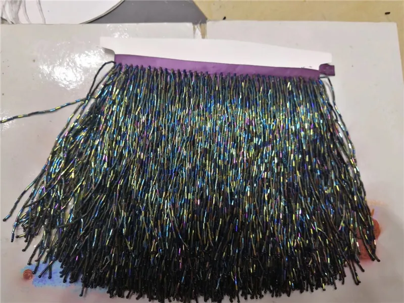 H-1971103 new 5 yards beads ribbon tassel pendants fringe 15 cm width for ball gown /bridal wedding dress/fassion show