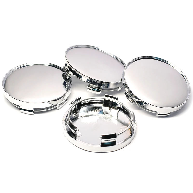 4pcs 58mm(54mm) fit 56mm Badge Chrome Car Wheel Rims Center Hubcap Caps Cover Car Styling