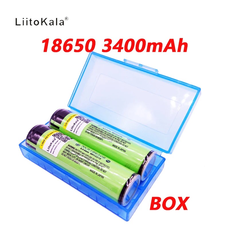 2 sztuk nowa chroniona bateria Liitokala 18650 3400mAh NCR18650B akumulator li-lon z oryginalnym PCB 3.7V