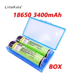 2 sztuk nowa chroniona bateria Liitokala 18650 3400mAh NCR18650B akumulator li-lon z oryginalnym PCB 3.7V