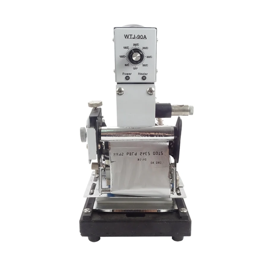 1 개 핫 스탬핑 기계 PVC 카드 회원 클럽 핫 호일 스탬핑 청동 기계 WTJ-90AS