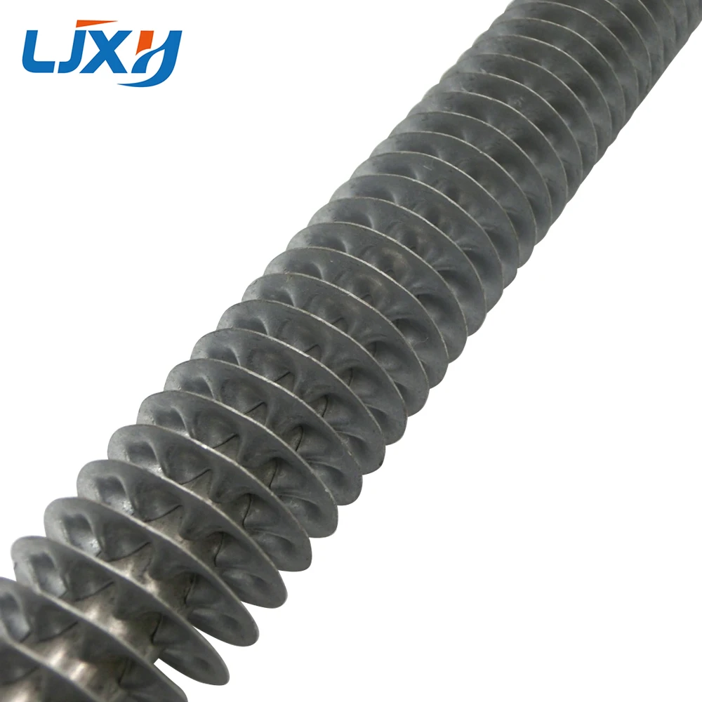 LJXH Finned Tubular Heater Straight Type Air Dry Heating Pipe 304 Stainless Steel Tube Dia. 12mm, 220V,400W/500W/600W