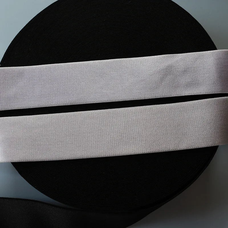 Silky Elastic Band for Pants, Skirt Waist, Clothes Show Garment Decor, Sew Material, Black, White, Smooth Stretch Belt, Nylon We