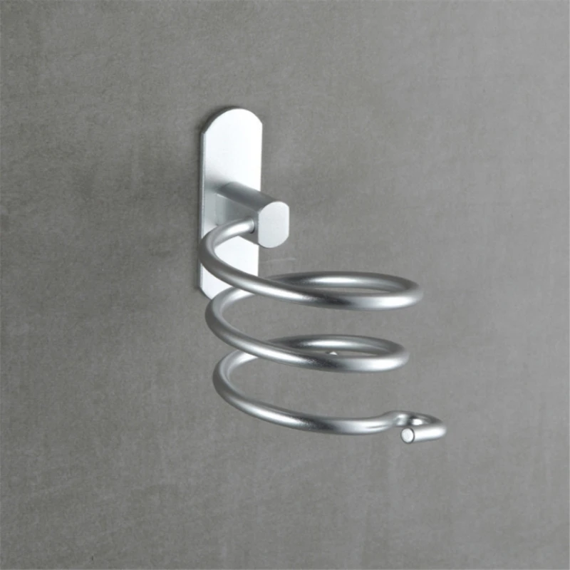 Household Hairdryer Organizer holder rack Wall Mounted Support Bathroom Hair Dryer Rack Aluminium alloy