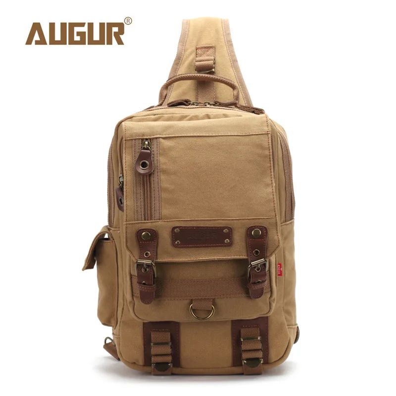 AUGUR Multi-function Canvas Men's Shoulder Bags Crossbody Bag Men Messenger Bags Male Casual Travel Bags Bolsa Masculina