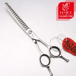 Fenice Professional JP440c 6.5 inch High quality big tooth cut dog hair Grooming Curved thinner thinning shears Scissors