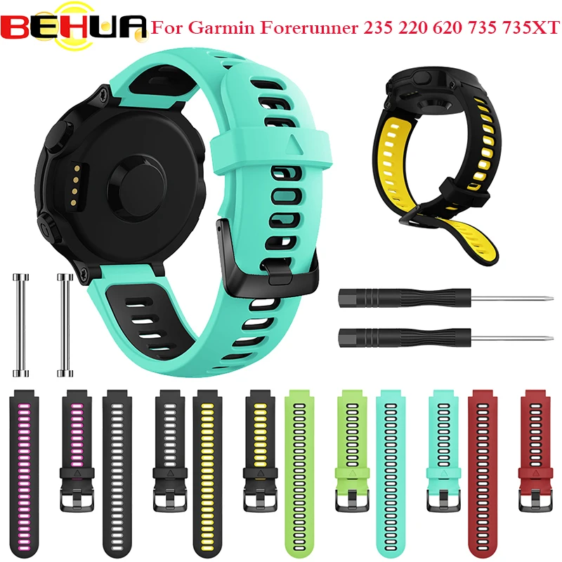 Outdoor Wristband For Garmin Forerunner 735XT 735/220/230/235/620/630 S20 Smart Watch Soft Silicone Strap Replacement Watch Band