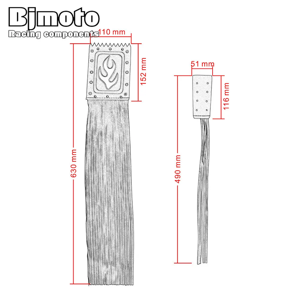 BJMOTO Motorcycle Handle Bar Tassel Fringe 23