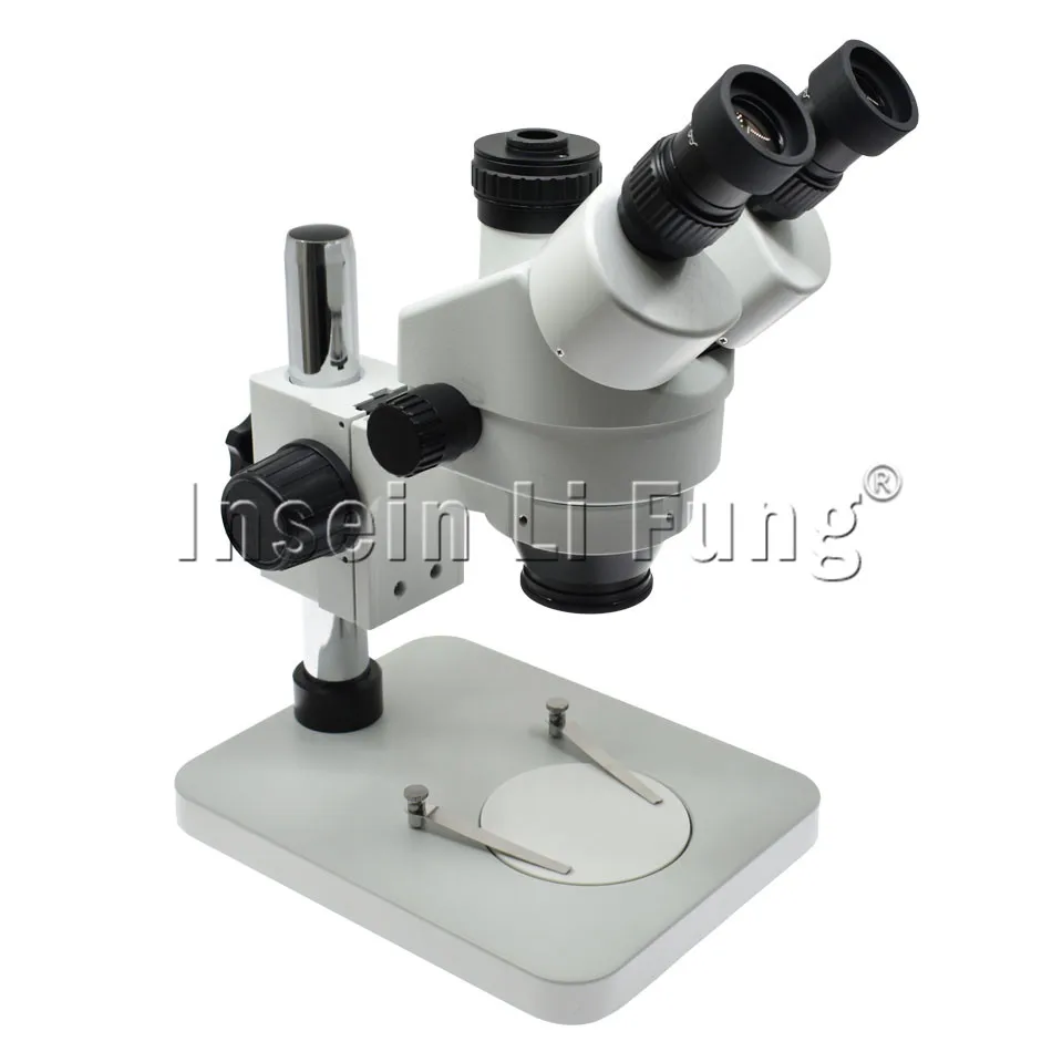 New C-type 0.5X Adapter No Dark Edges Clear Image Trinocular Stereo Microscope 7X-45X Continuous Zoom Phone Repair