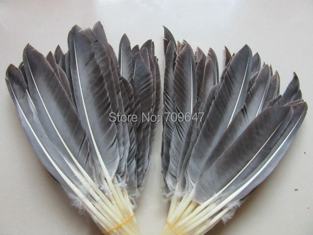 Feathers decoration! Veren! 100Pcs/lot! 22-30cm long Natural Goose Quill feathers,Loose Quality Goose Wing Feathers