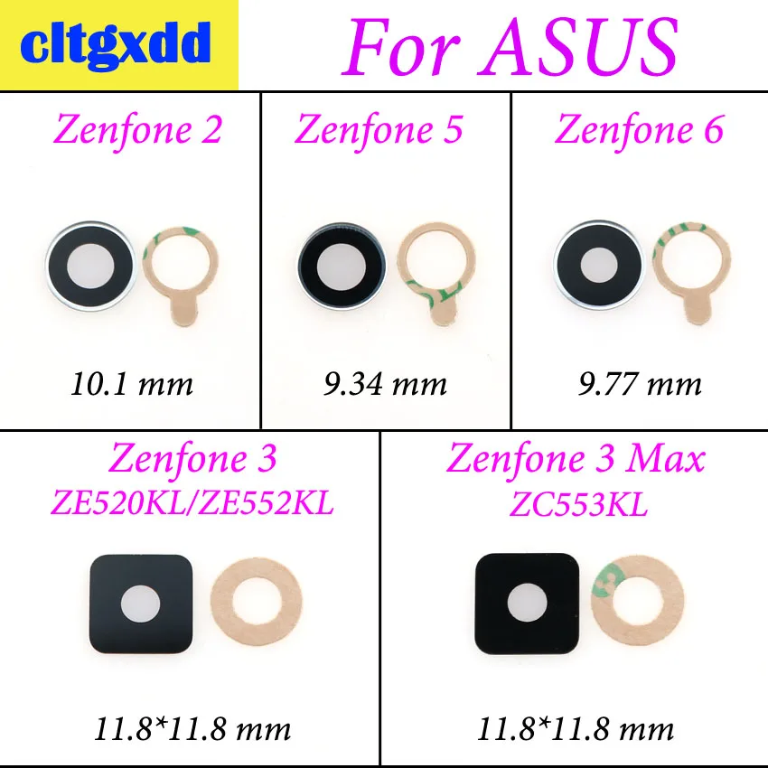 cltgxdd For Asus Zenfone 2 5 6 Zenfone 3 ZE520KL / Zenfone 3 Max ZC553KL Rear Camera Glass Lens cover