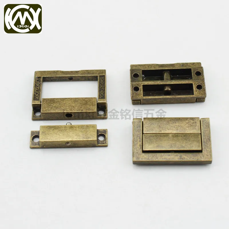 10pcs/lot Chinese wind ancient wooden box lock Jewel box lock Exempt postage Equipped with screw W-010 bronze