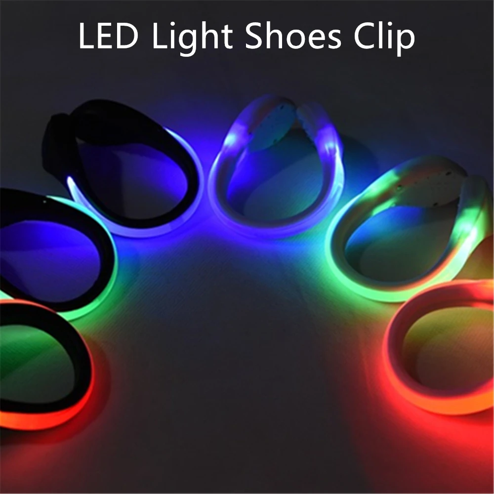 Unisex Shoe Decorations Led Light Shoe Clip Night Safety Warning Led Shoe Accessories