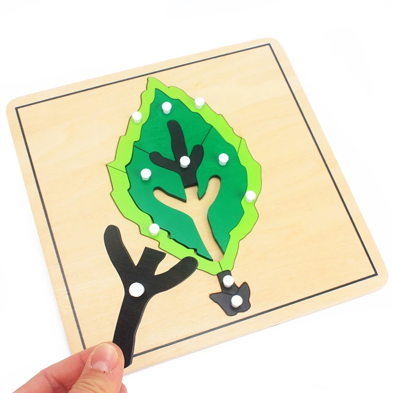 Matériaux Montessori pour bébé, puzzle en bois, jouets éducatifs, panneau de croissance des plantes, jouet en bois, apprentissage Tangram/puzzle pour tout-petits d'âge préscolaire