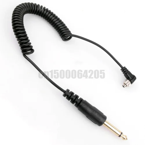 Cabo de sincronização pc 6.35mm para macho, cabo com trava parafuso para câmera dslr yongnuo