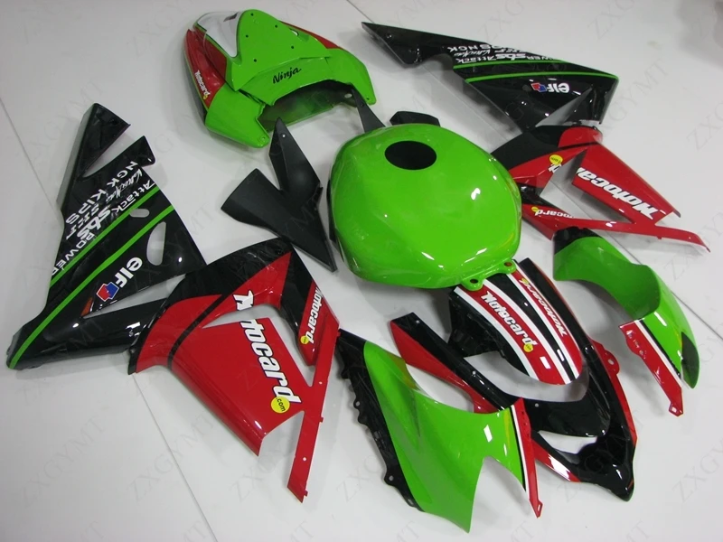 Bodywork for Kawasaki ZX10r 2004 - 2005 Green Black Red Fairings Ninja ZX 10r 05 Fairing for Kawasaki ZX10r 04