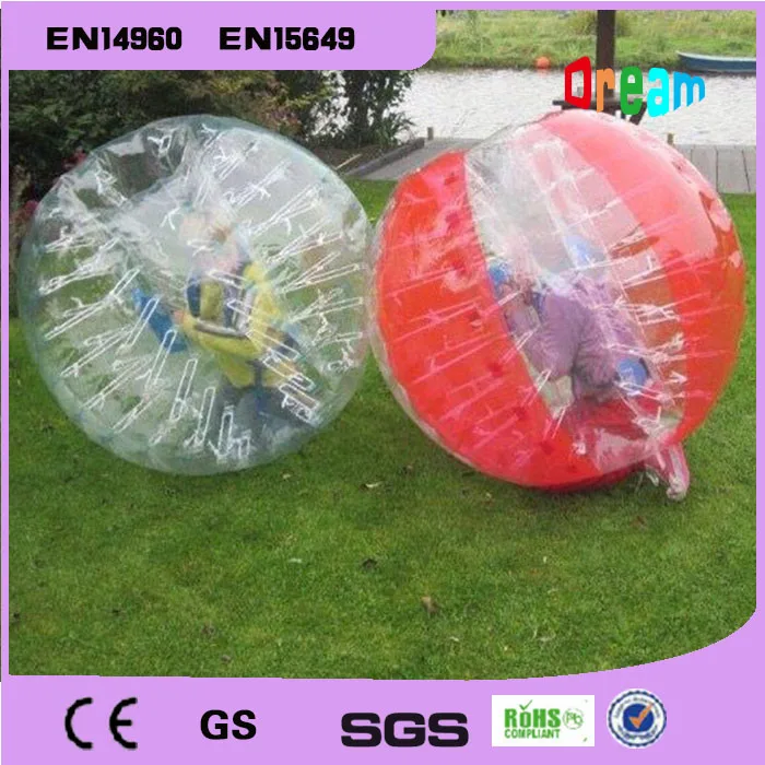 Bulle gonflable de sport de plein air, ballon de football, pare-chocs de football, boule de zorb, boule de hamster humain, 1.7m