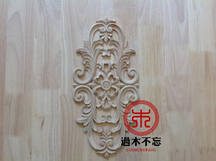 Wood dongyang wood carving wood fashion applique ofhead fireplace applique gate flower decoration