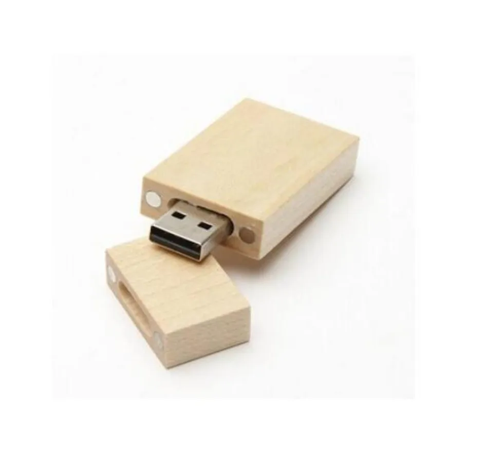 Free Custom Laser Engraving LOGO Maple USB2.0 Flash Drive 2GB 4GB 8GB 16GB 32GB 64GB 128GB and Maple Box