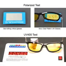 HD Night Vision Men's Sunglasses Yellow Polarized Lenses #6