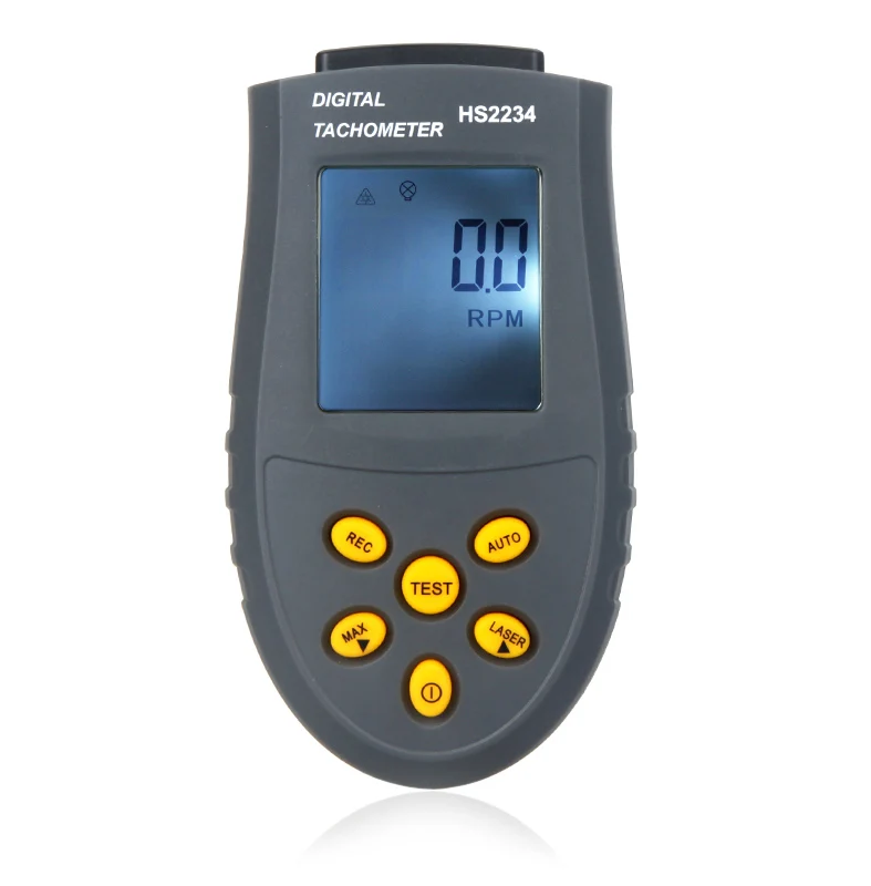 Digital Laser Tachometer LCD RPM Tester Small Engine Motor Speed Gauge Non-Contact HS2234 (No Battery)