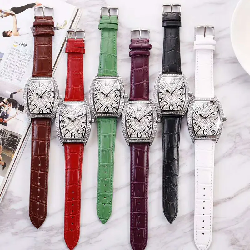 2019 Big Size New Fashion Tonneau Watch Men Designer Brand Luxury Fully Diamond Man Watches Quartz Wrist Watch With Rhinestone