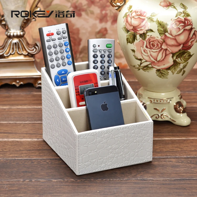 Rocky white crocodile Desktop remote control storage box storage box creative fashion European rural put the phone