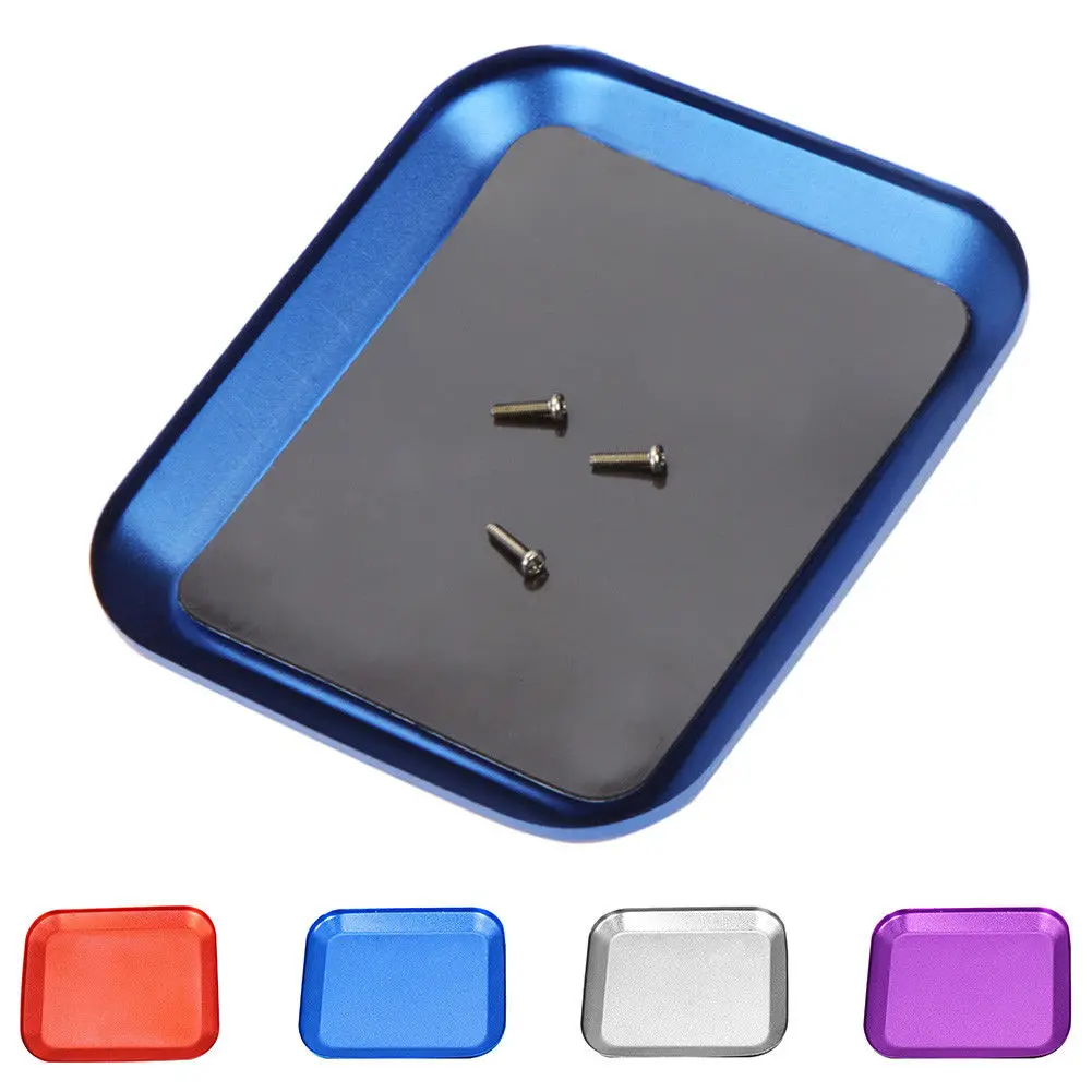 Nuttig Aluminium Schroef Lade Met Magnetische Pad Voor Rc Model Telefoon Auto Reparatie Tool