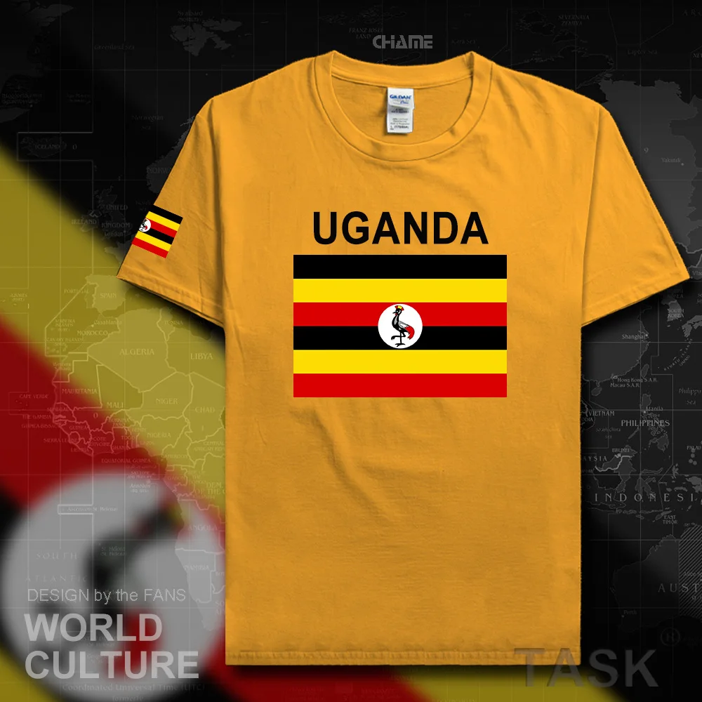 Uganda Ugandan men t shirts 2017 jerseys nation team tshirt 100% cotton t-shirt gyms clothing tees country sporting flags UGA