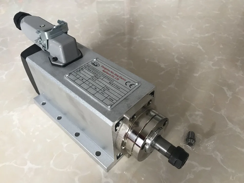 CNC Router Spindle Motor 1.5KW Air Cooled Machine Tool Spindle  + 220V/1.5KW Inverter
