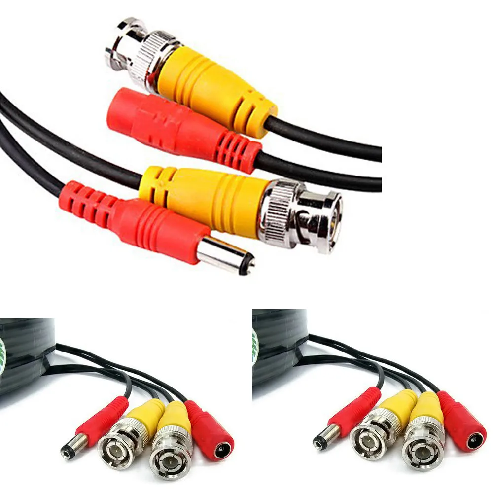 50M 165ft CCTV DVR Camera Recorder system Video Cable DC Power Security Surveillance BNC Cable  for CCTV System