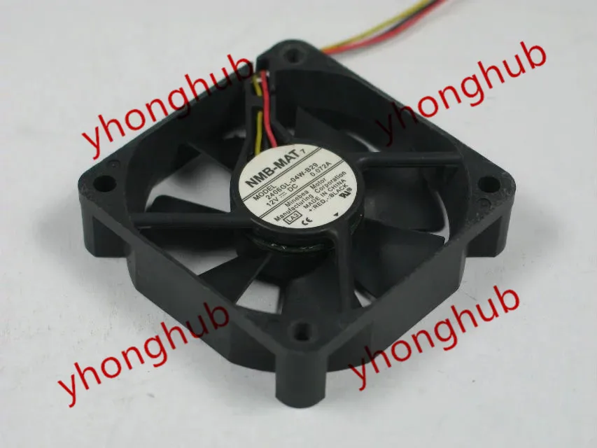 

NMB-MAT 2406GL-04W-B29 LA3 DC 12V 0.072A 60x60x15mm Server Cooling Fan