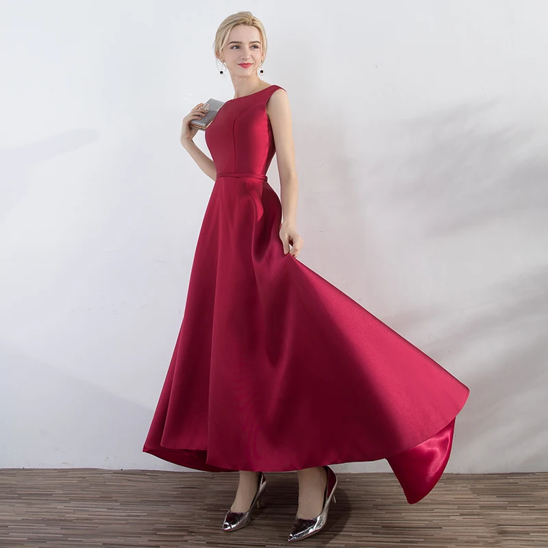 LADYBEAUTY New Arrival Elegant Red Wine Evening Dress High Low Short Front Long Back Lacing Formal Party Plus Size Gowns